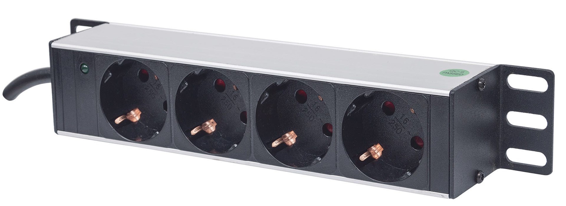 Intellinet  10" 1U Rackmount 4-Output Power