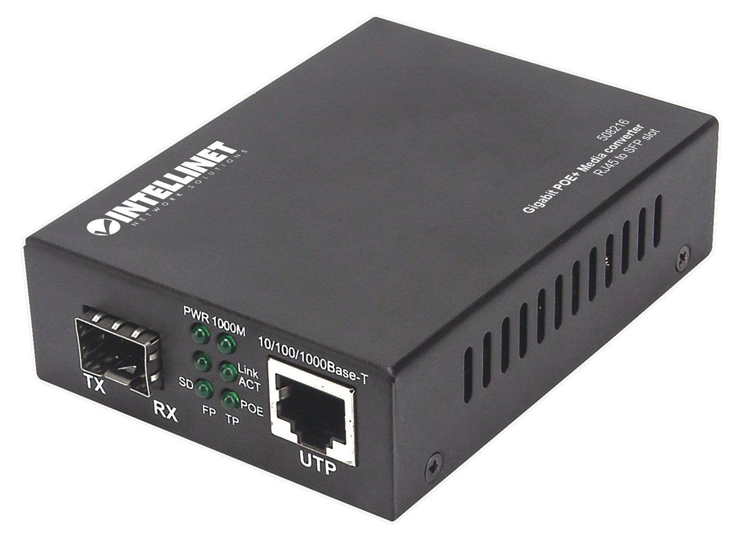 Intellinet Gigabit PoE+ Media Converter, 1