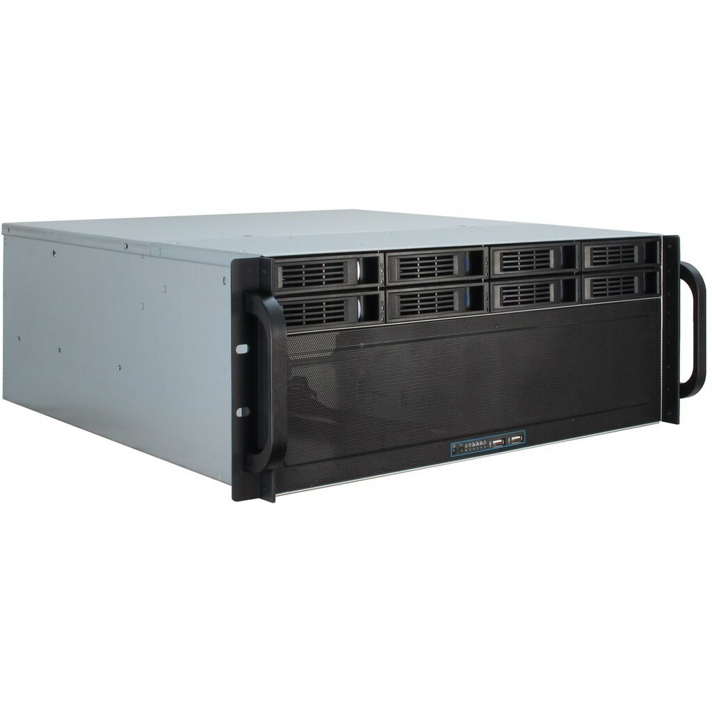 INTER-TECH 4U-4408 Rack Black, Silver |