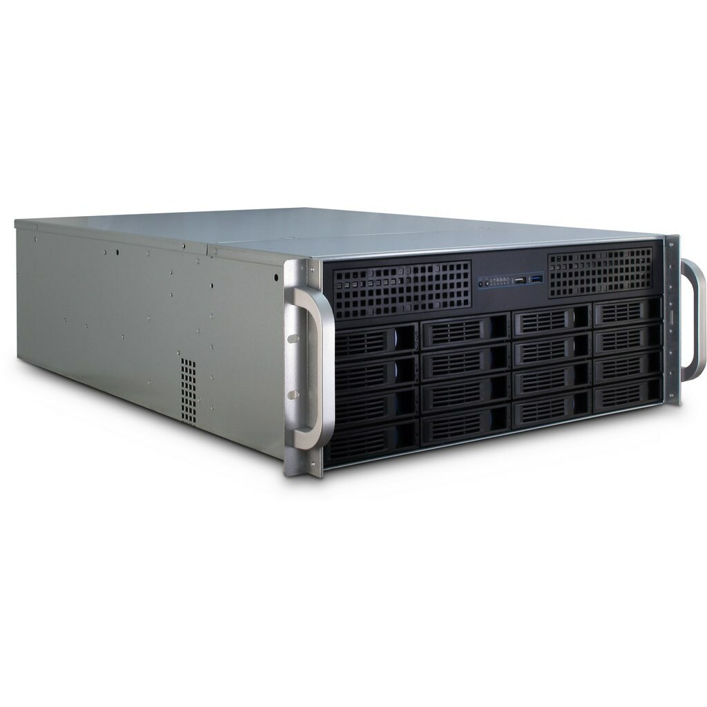 INTER-TECH 4U-4416L Rack Black, Silver |