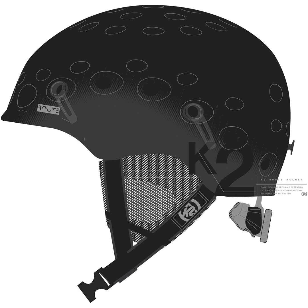 K2 Kask męski  ROUTE black   51-55