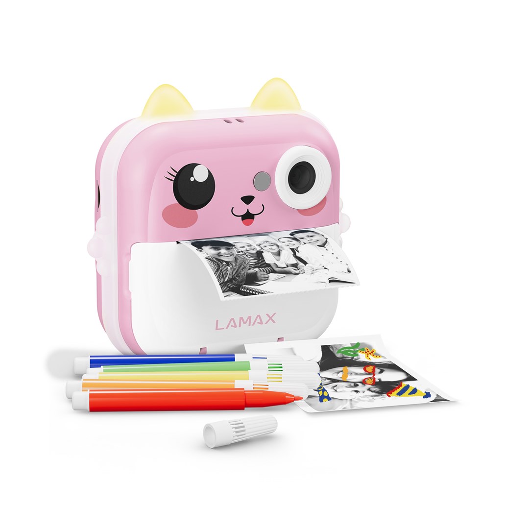 LAMAX Kids` camera InstaKid2 Plus, pink