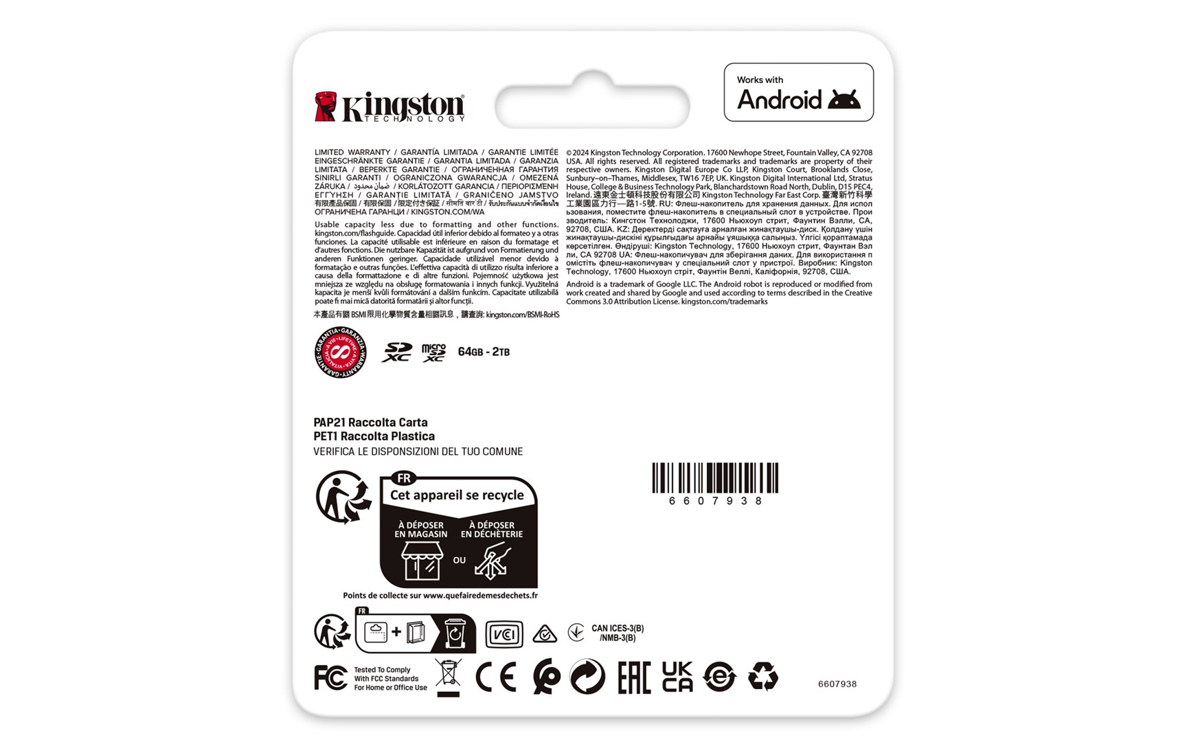 KINGSTON  Memory card microSD 128GB CanvasGo