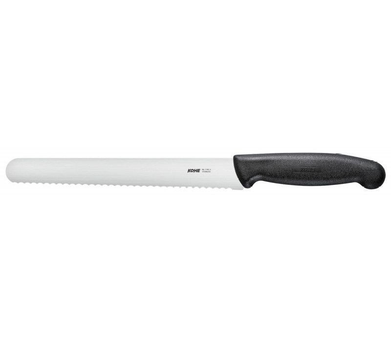 KOHE  serrated knife, 211 mm, black