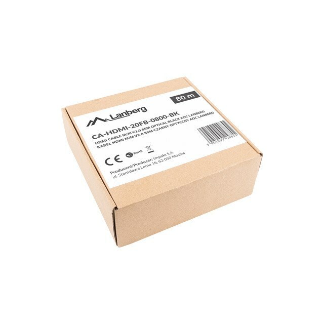 LANBERG CA-HDMI-20FB-0800-BK optical cable HDMI M/M