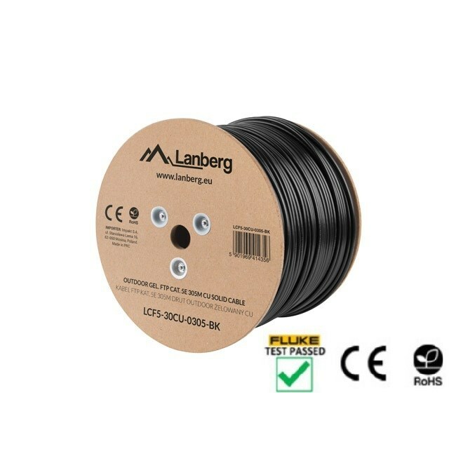 LANBERG  LCF5-30CU-0305-BK networking cable Black 305
