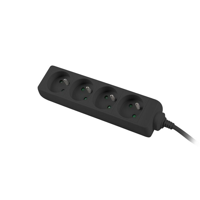 LANBERG  Power strip 1.5m, black