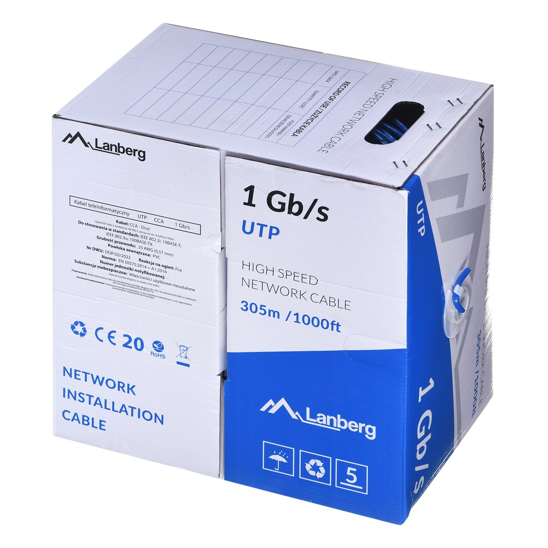 LANBERG  LAN cable UTP 1GB/S 305M