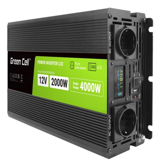 GREEN CELL LCD converter 12V 2000W/4000W
