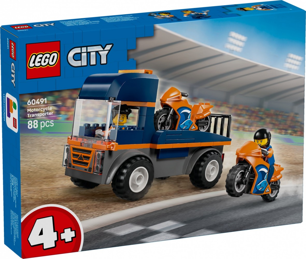 LEGO   City 60491 Motorcycle Transporter |