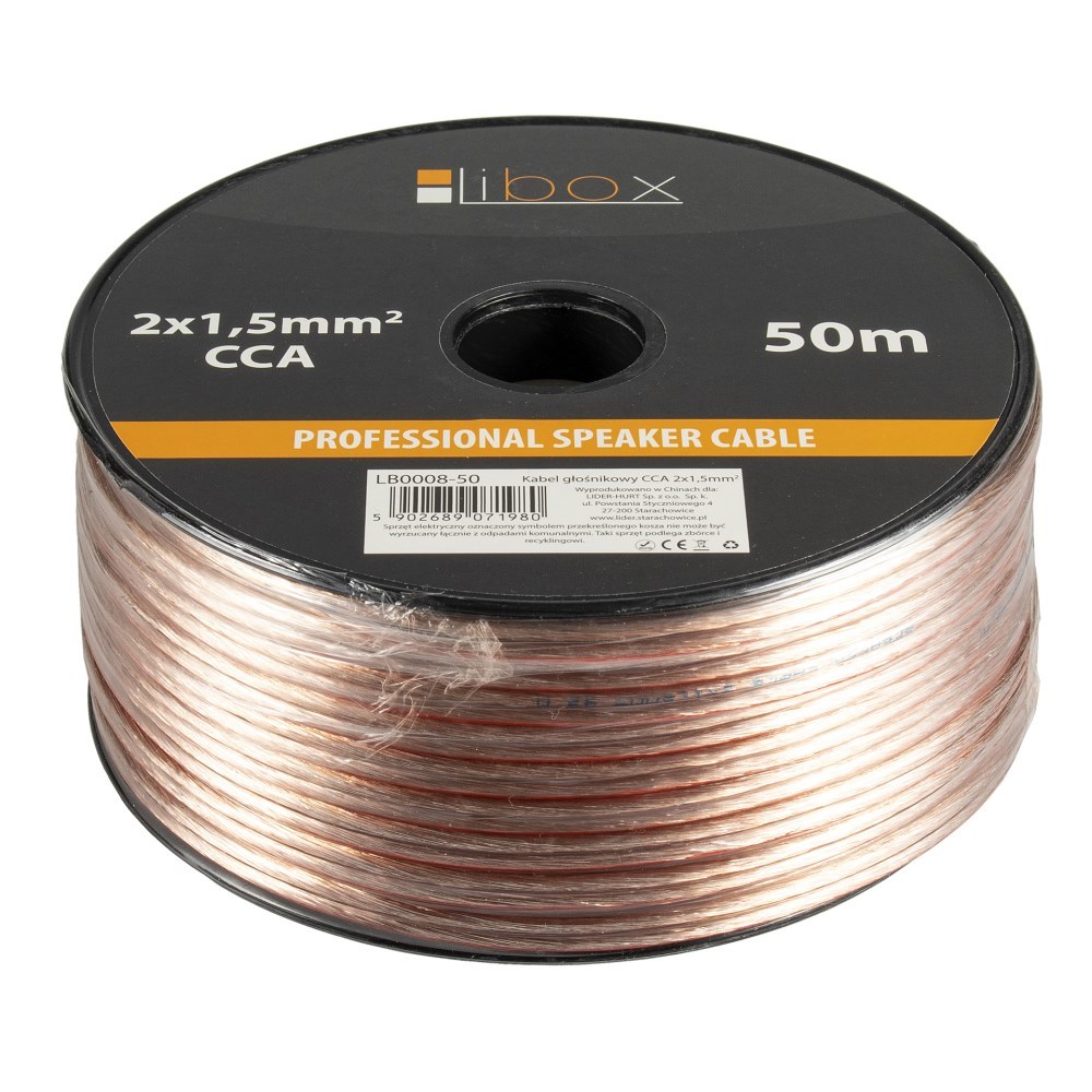 Libox  Kabel głośnikowy 2x1,50mm LB0008-50