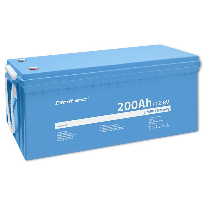 Qoltec  LiFePO4 battery 12.8V, 200Ah