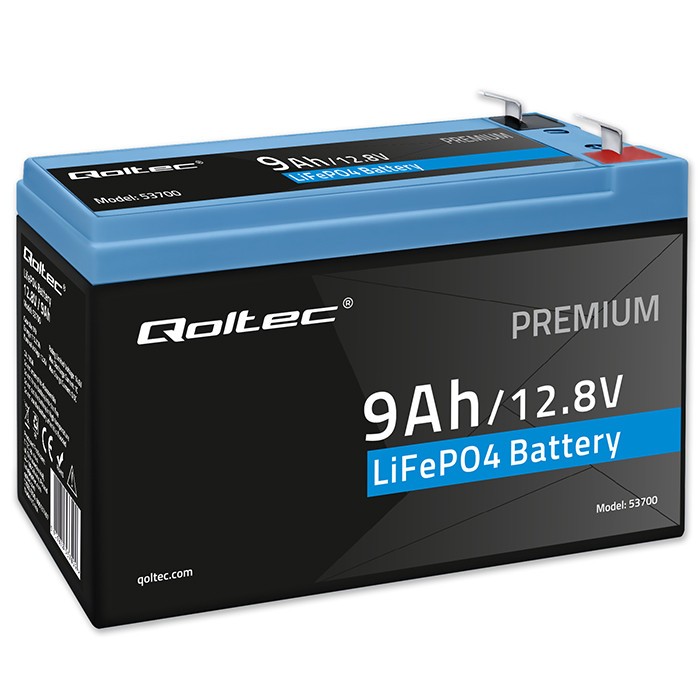 Qoltec LiFePO4 battery 12.8V, 9Ah