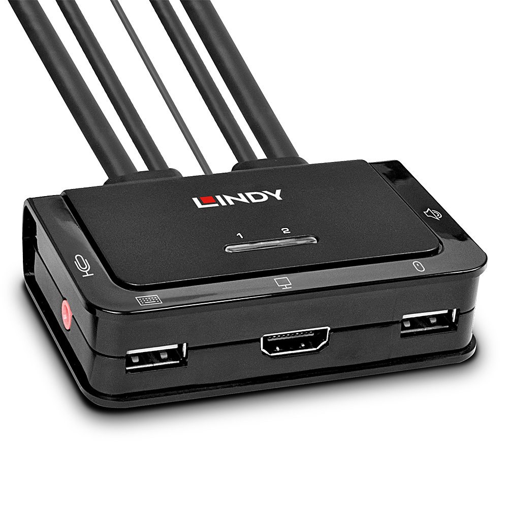 LINDY 2 Port HDMI 4K30, USB