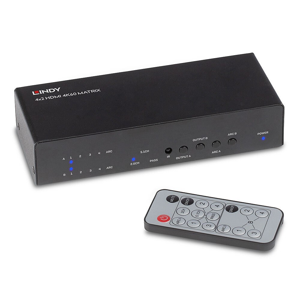 LINDY 4x2 HDMI 4K60 Matrix |