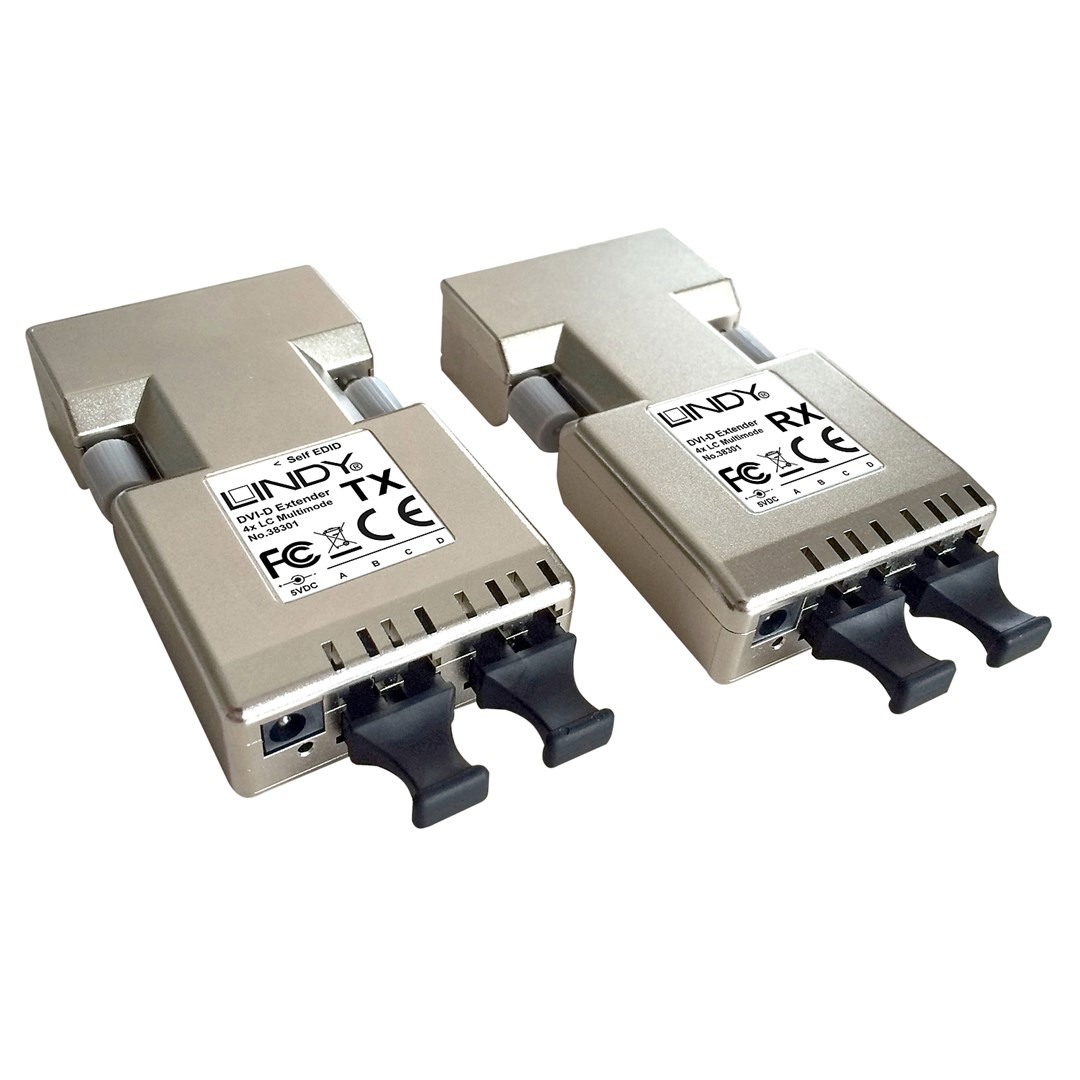 LINDY  500m Fibre Optic DVI-D Single