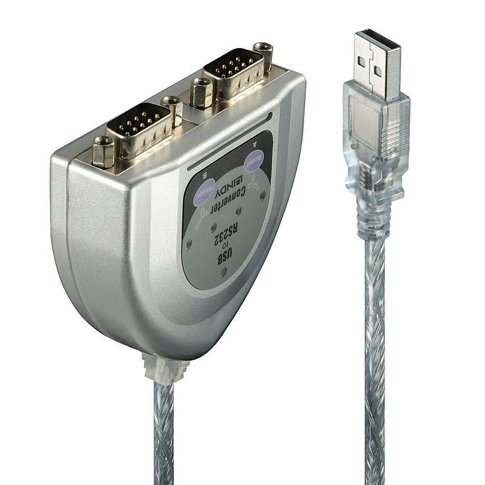 LINDY USB to 2 Port Serial