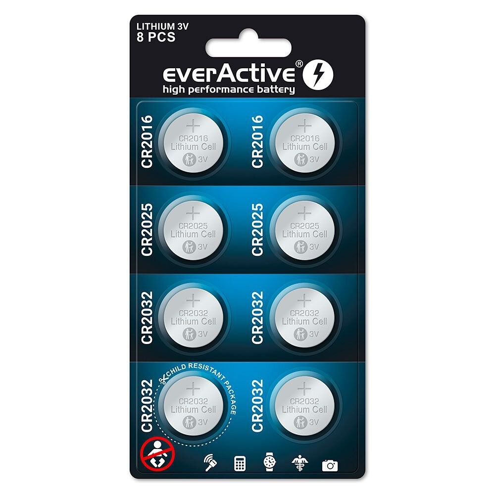 EverActive  LITHIUM BATTERIES SET 8 PCS