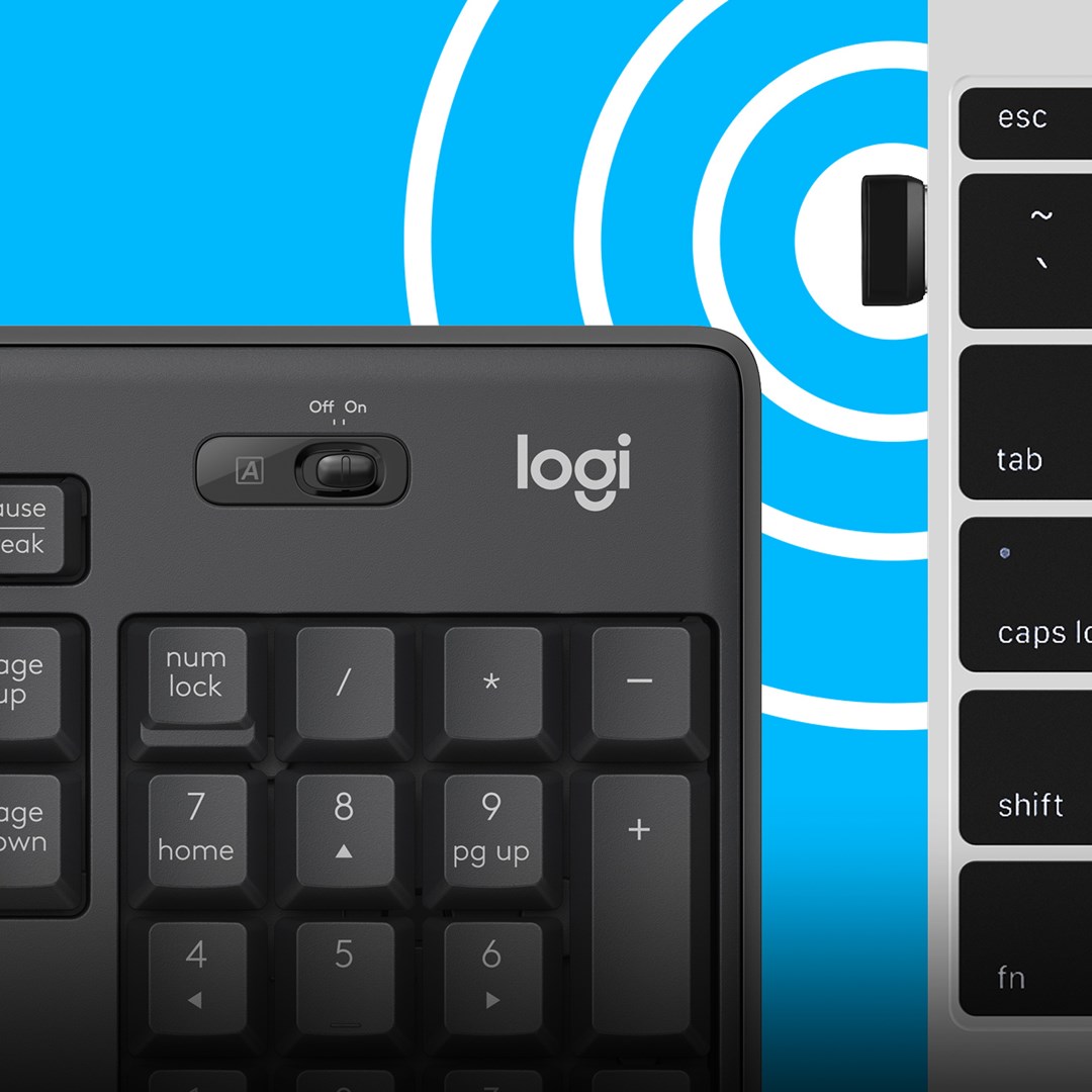 LOGITECH  MK295 Silent Wireless Combo Graphite