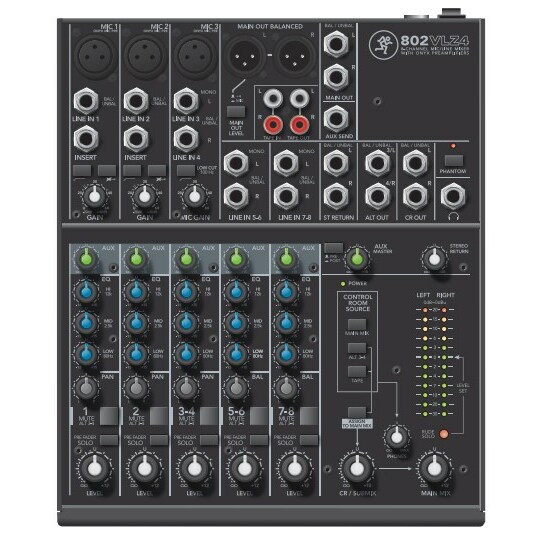MACKIE 802VLZ4 audio mixer 8 channels