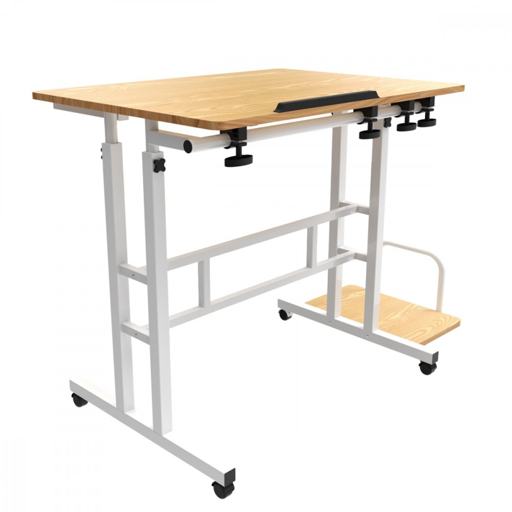 Maclean   mobile desk. adjustable, MC-124 W