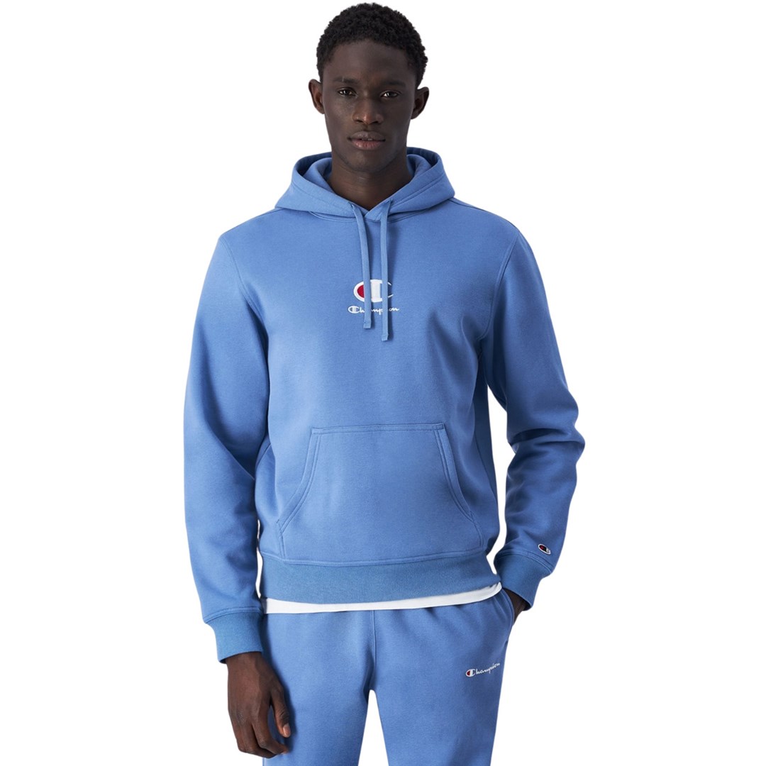 CHAMPION Men`s  Hooded Sweatshirt Blue 220268