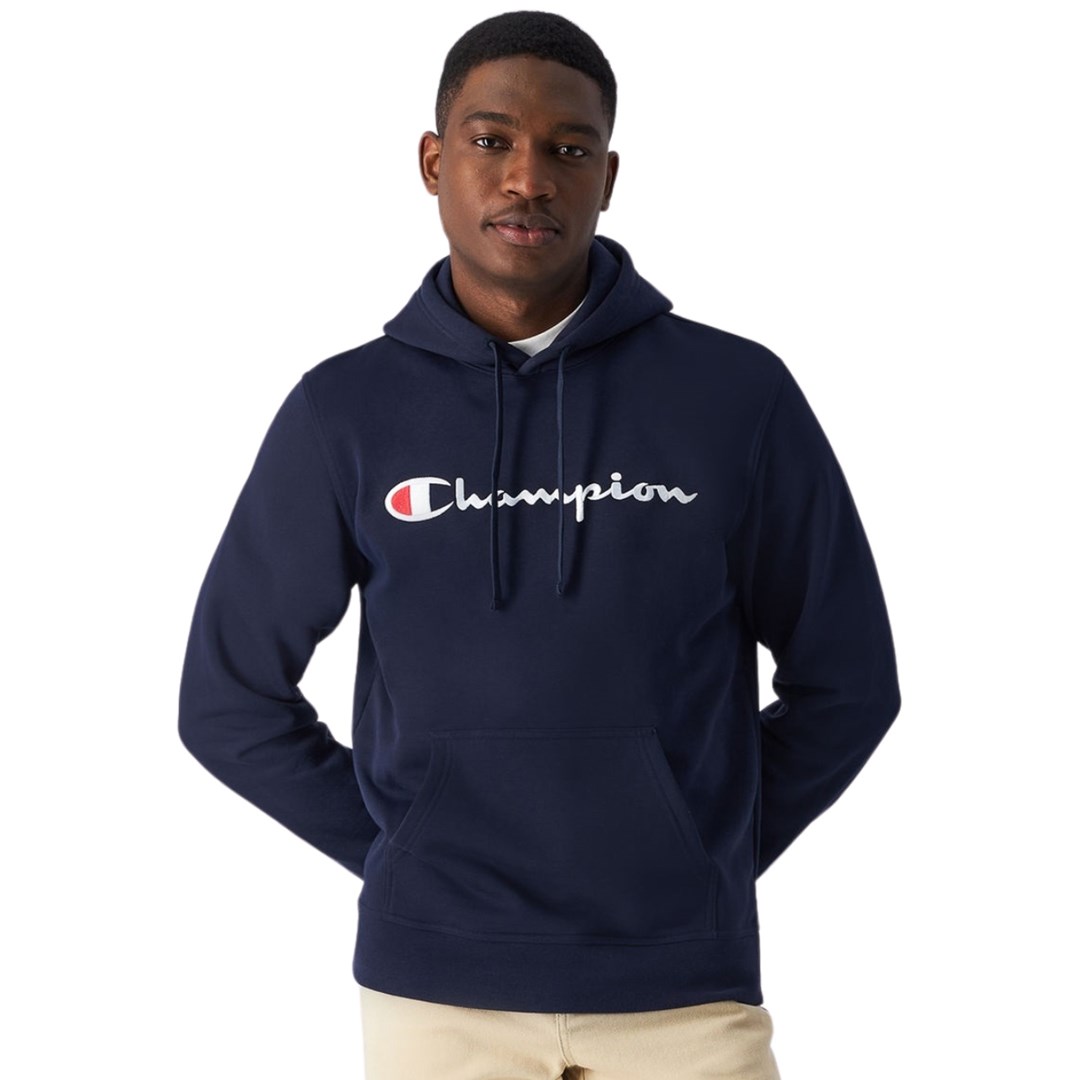 CHAMPION Men`s  Hooded Sweatshirt navy blue