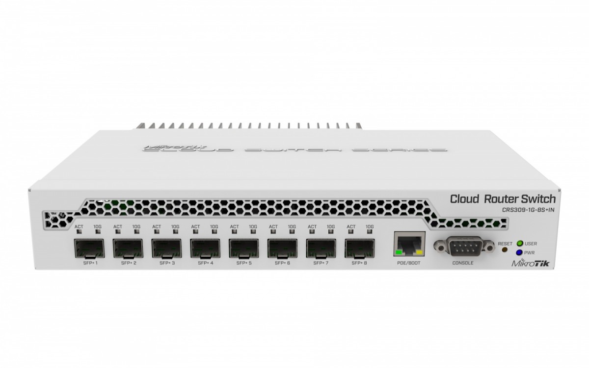 Unknown MikroTik Switch 8xSFP+ 1xGbE CRS309-1G-8S+I