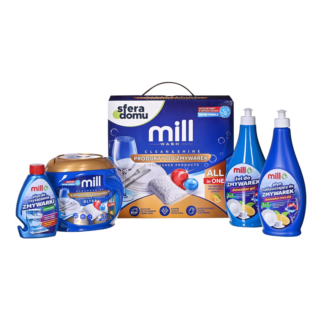 MADONIS Mill dishwasher detergent set. |