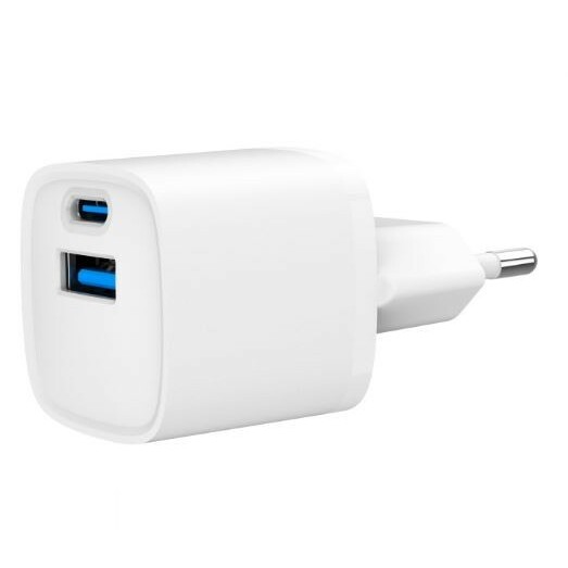 Gembird Mini-ładowarka USB-A USB-C 20W PD