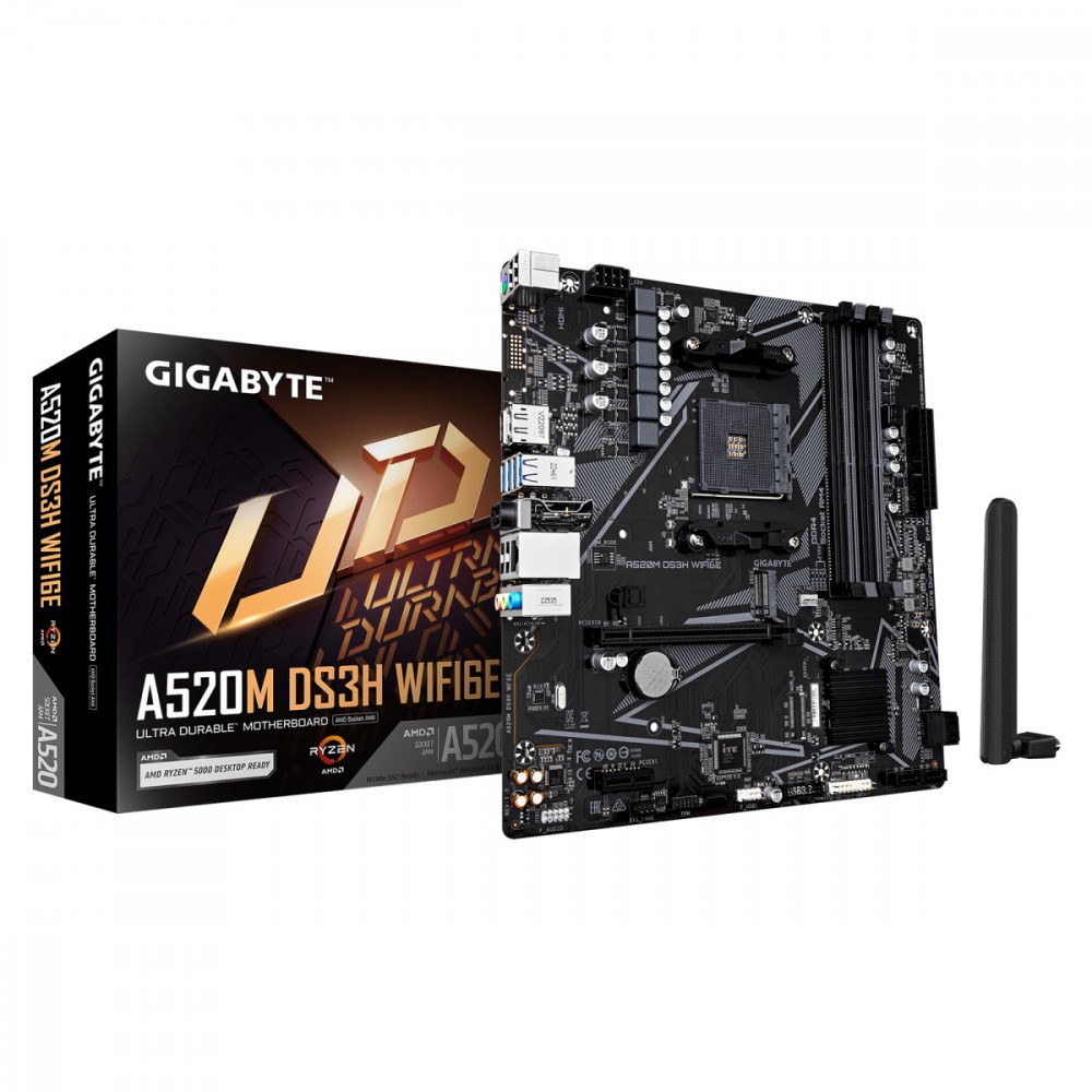 GIGABYTE  Motherboard A520M DS3H WF6E AM4