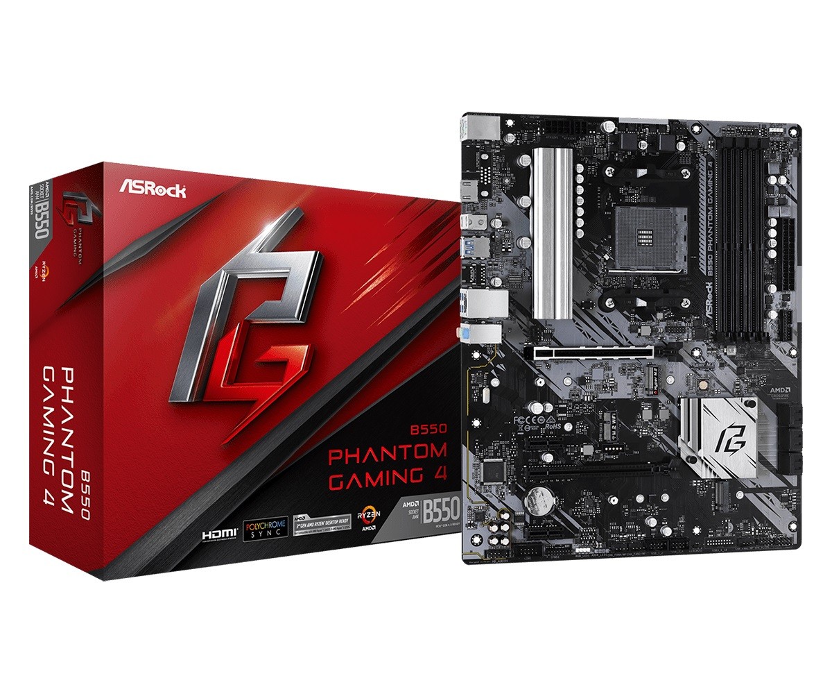 ASRock  Motherboard B550 Phantom Gaming 4