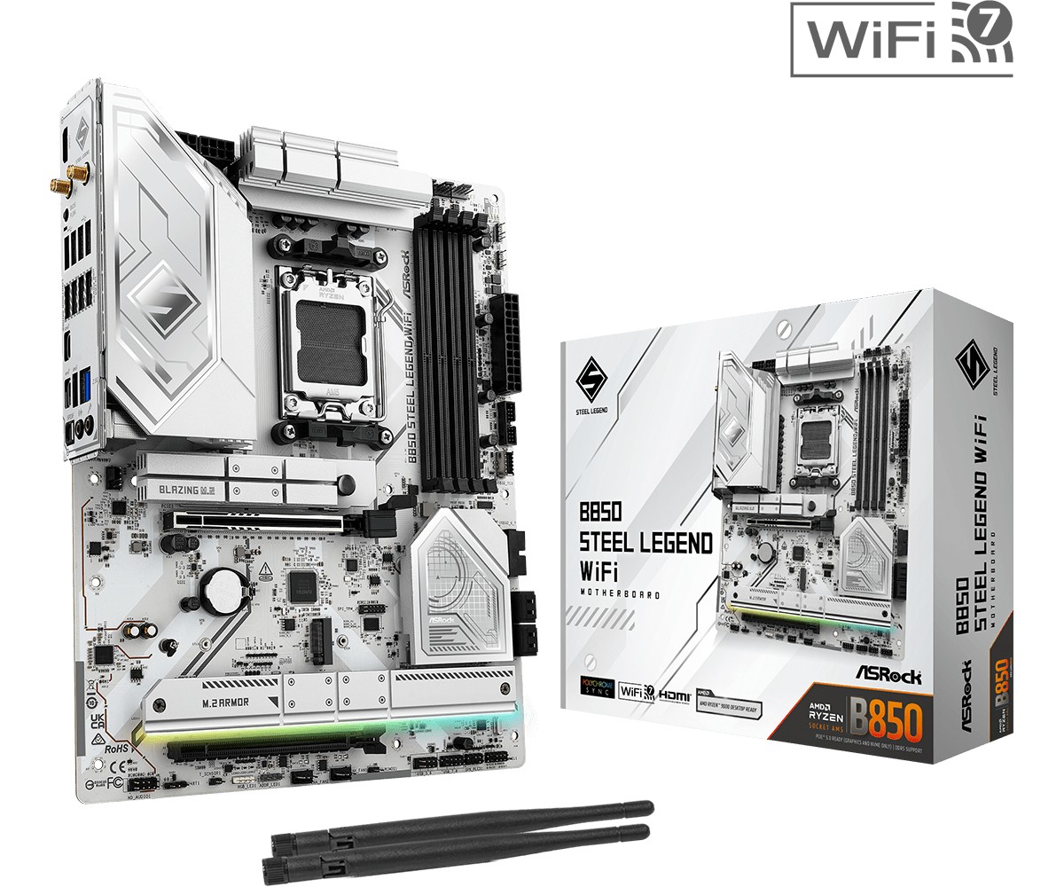 ASRock Motherboard B850 Steel Legend WiFi