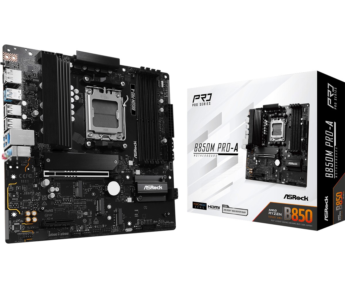 ASRock Motherboard B850M PRO-A AM5 4DDR5