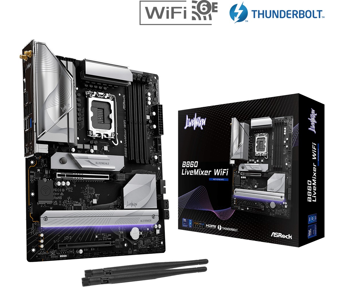 ASRock  Motherboard B860 LIVEMIXER WIFI s18