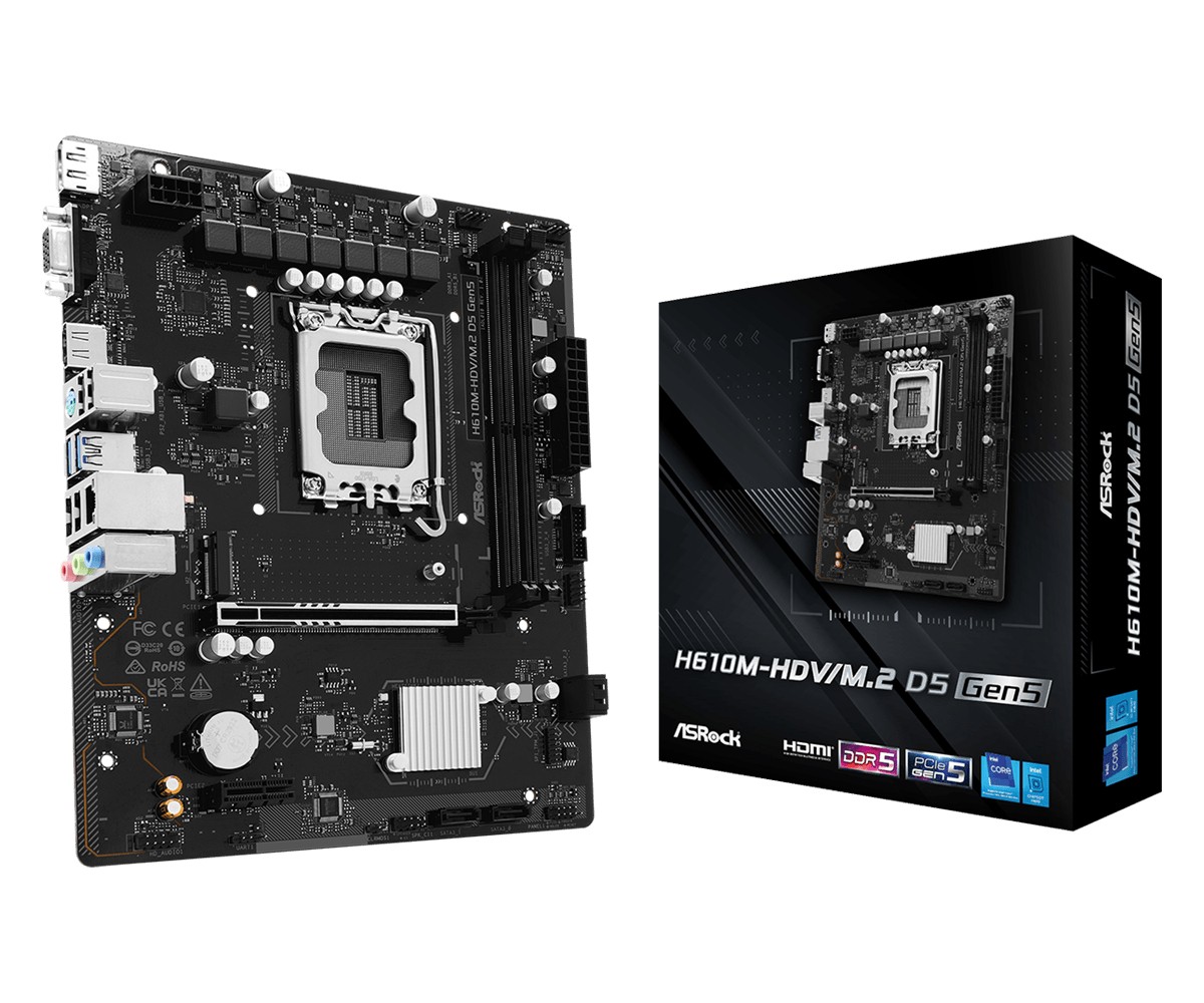 ASRock Motherboard H610M-HDV/M.2 D5 GEN5