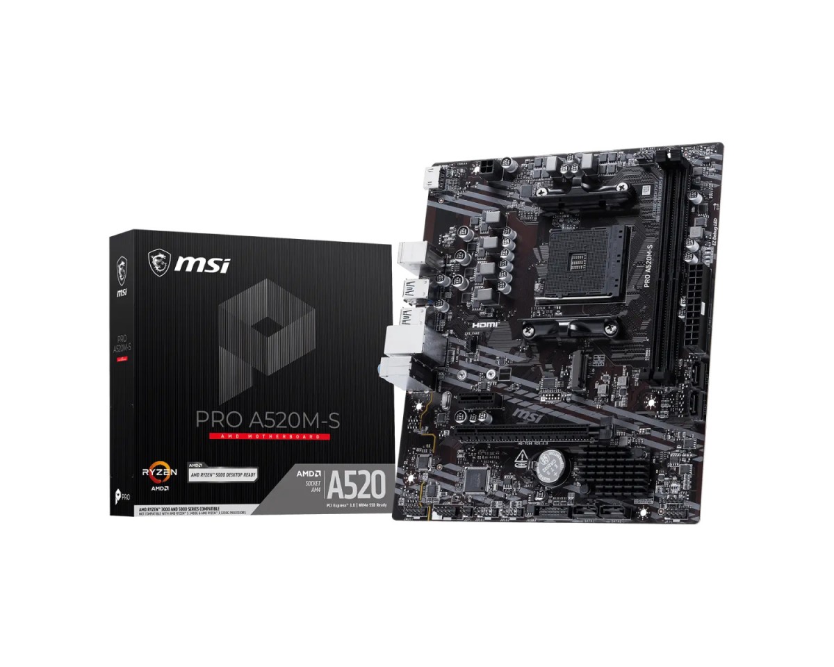 MSI Motherboard PRO A520M-S AM5 2DDR4