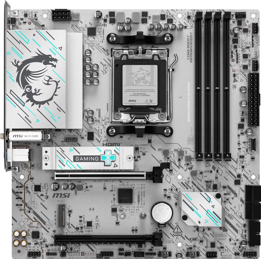 MSI B840M GAMING PLUS WIFI6E motherboard