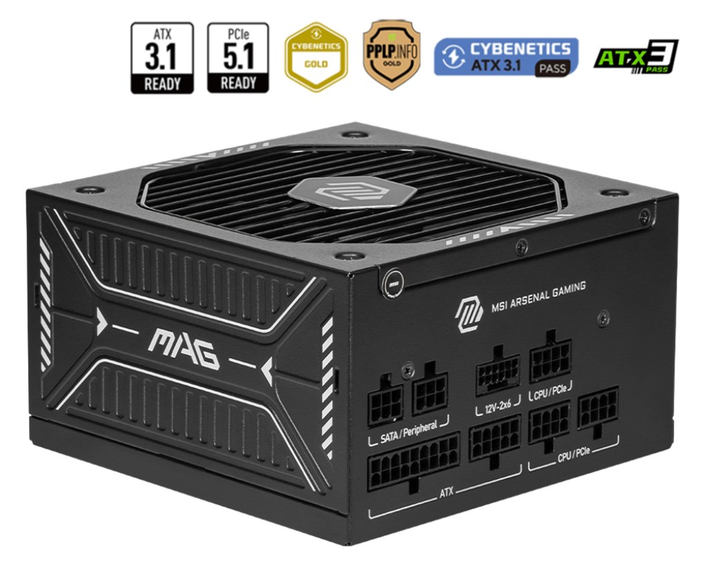 MSI  MAG A750GLS PCIE5 power supply