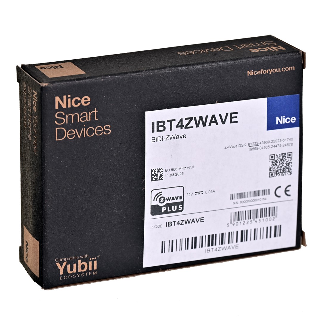 Nice IBT4ZWAVE remote control accessory |