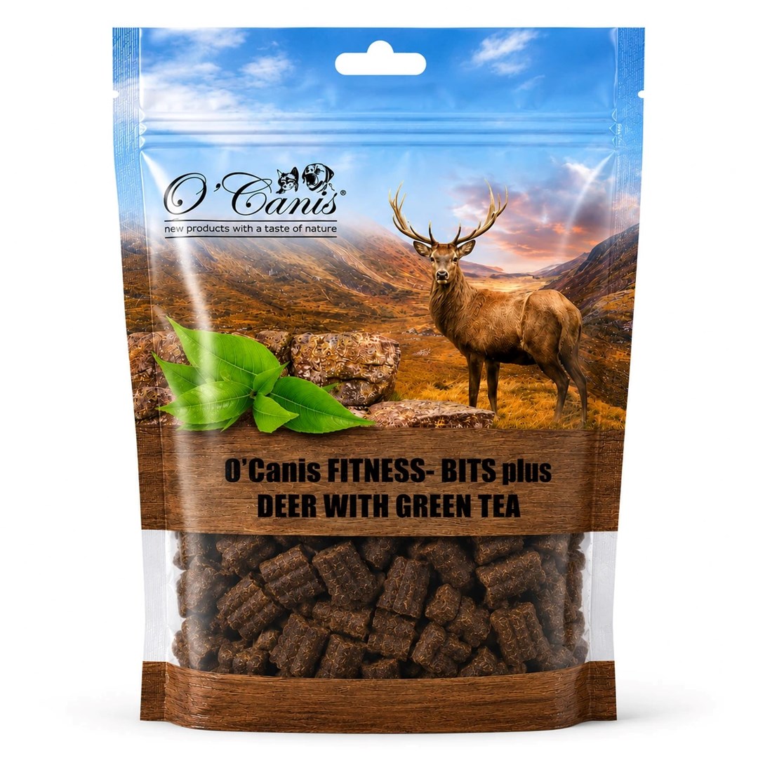 O`Canis Fitness-Bits Plus Venison with green