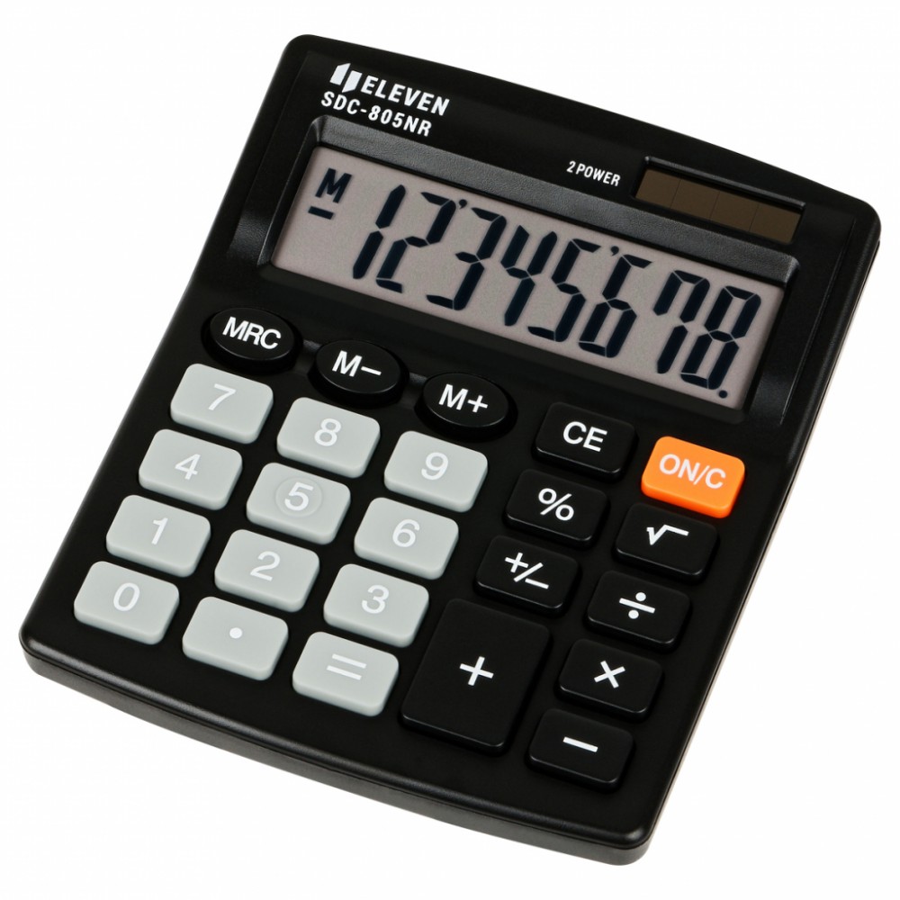 ELEVEN  Office calculator SDC805NR black |