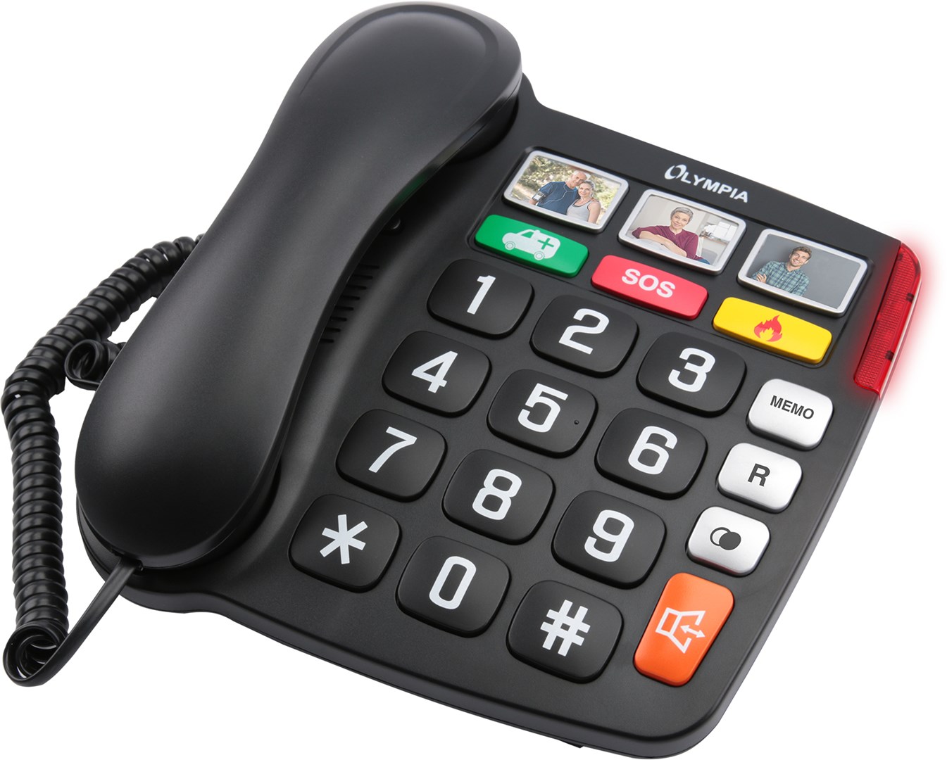 OLYMPIA 4500 Analog telephone Black, White