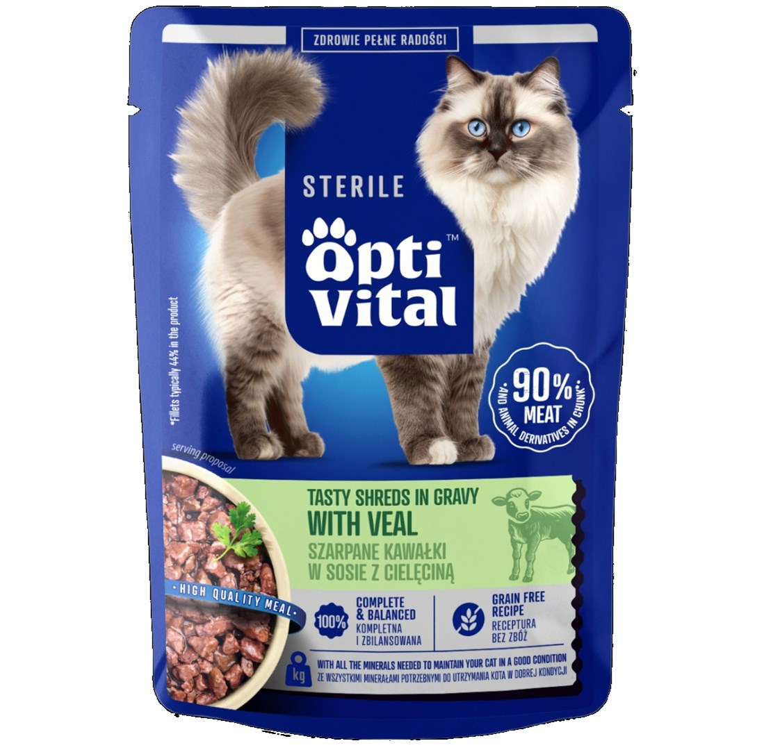 OptiVital Sterile Tasty shreds in gravy