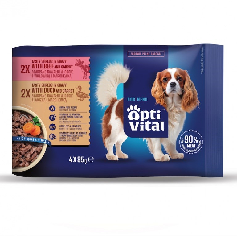 OptiVital  Tasty shreds with beef and