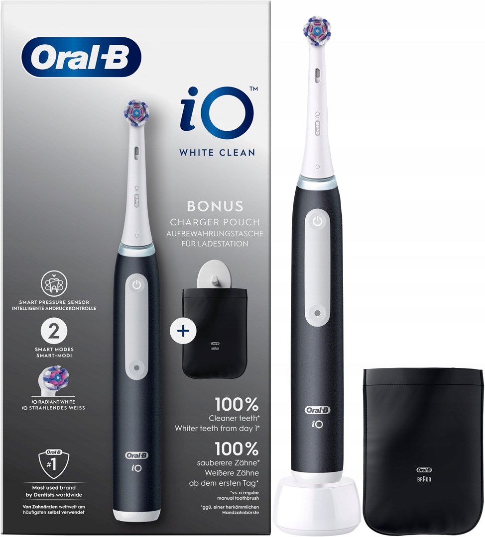 Braun Oral-B toothbrush, white and black