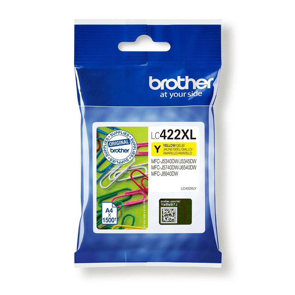 Brother Original Tinte  LC-422XLY, Gelb |