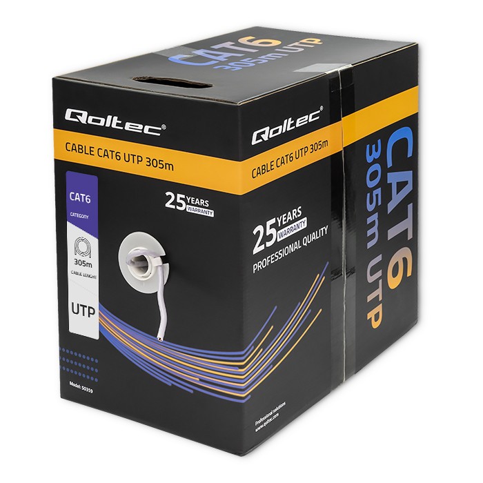 Qoltec  Patchcord UTP cable CAT6, 305m