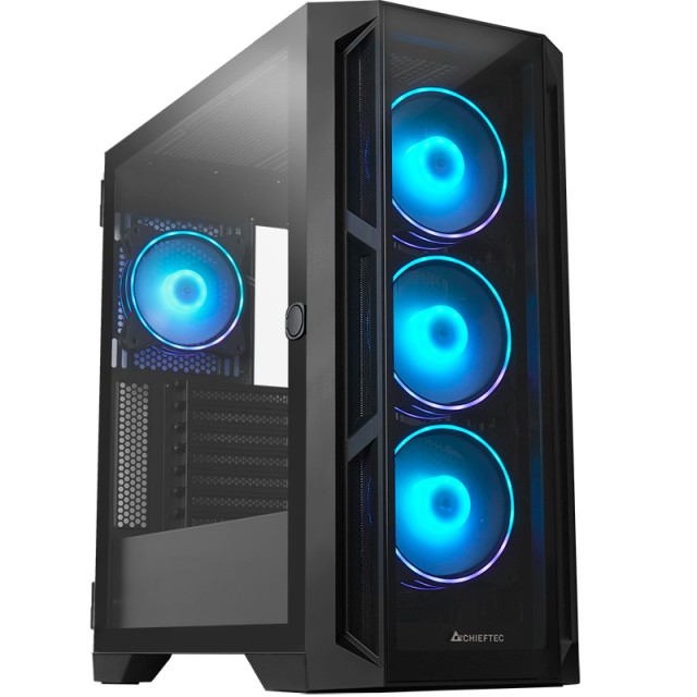 Chieftec  PC case APEX GA-01B-TG-OP 4xFans