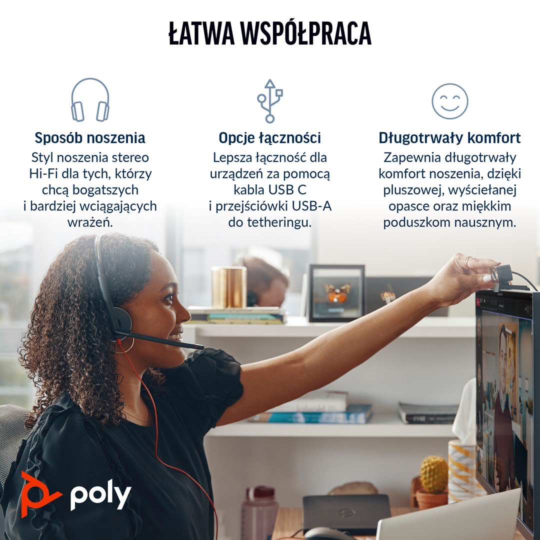 POLY   Blackwire 3320 MST USB-C/A adapter